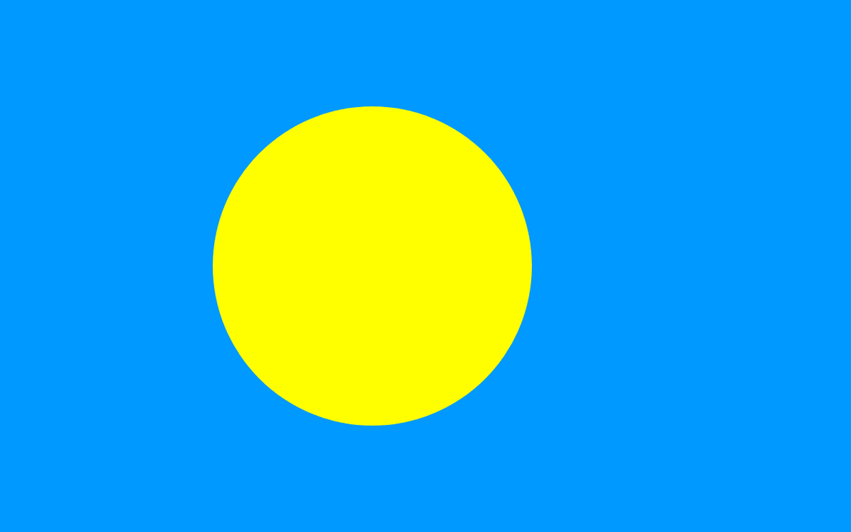 Palau flag side patch for hats
