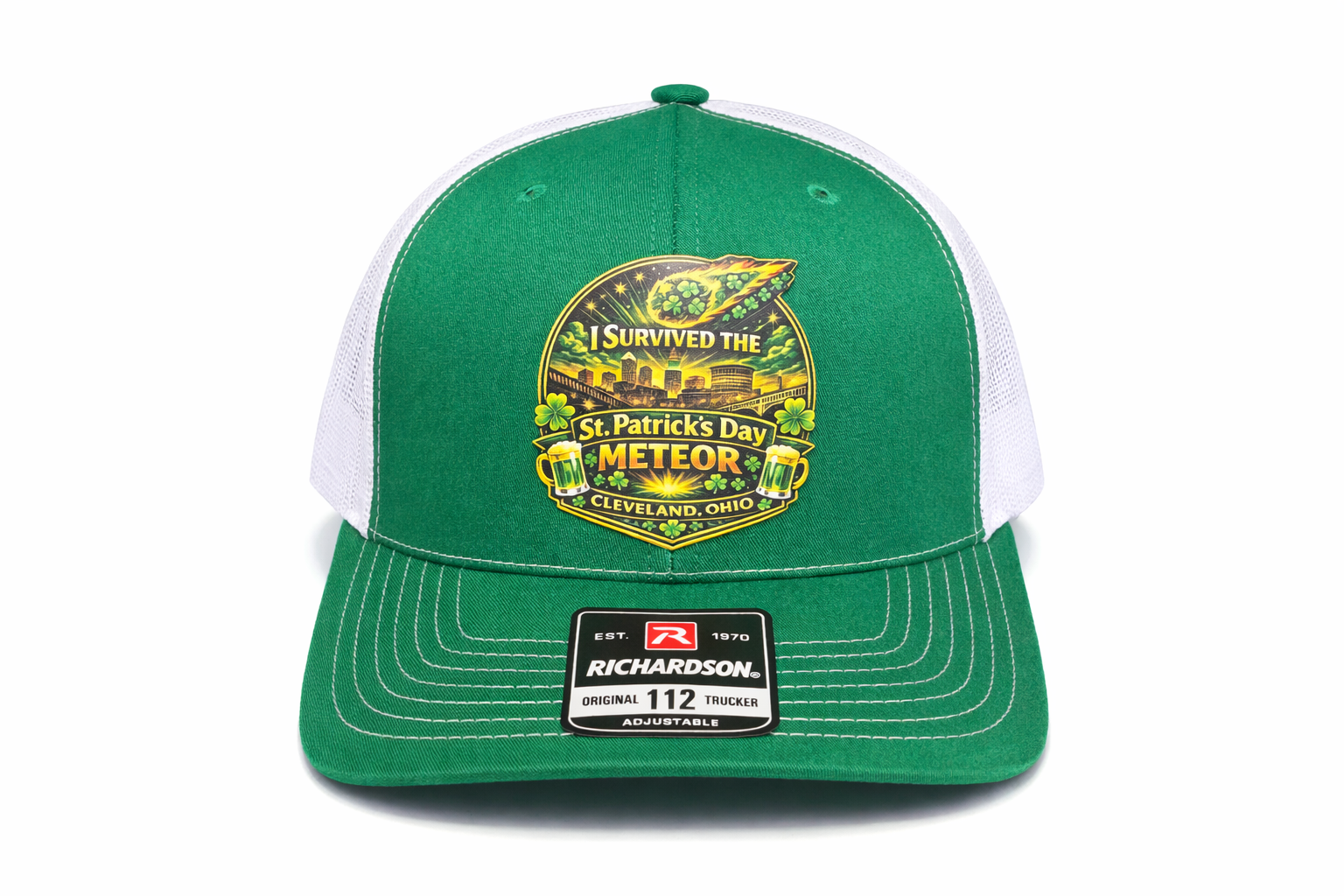 I survived the St Patrick's Day Meteor Cleveland, OH Trucker Hat - Richardson 112