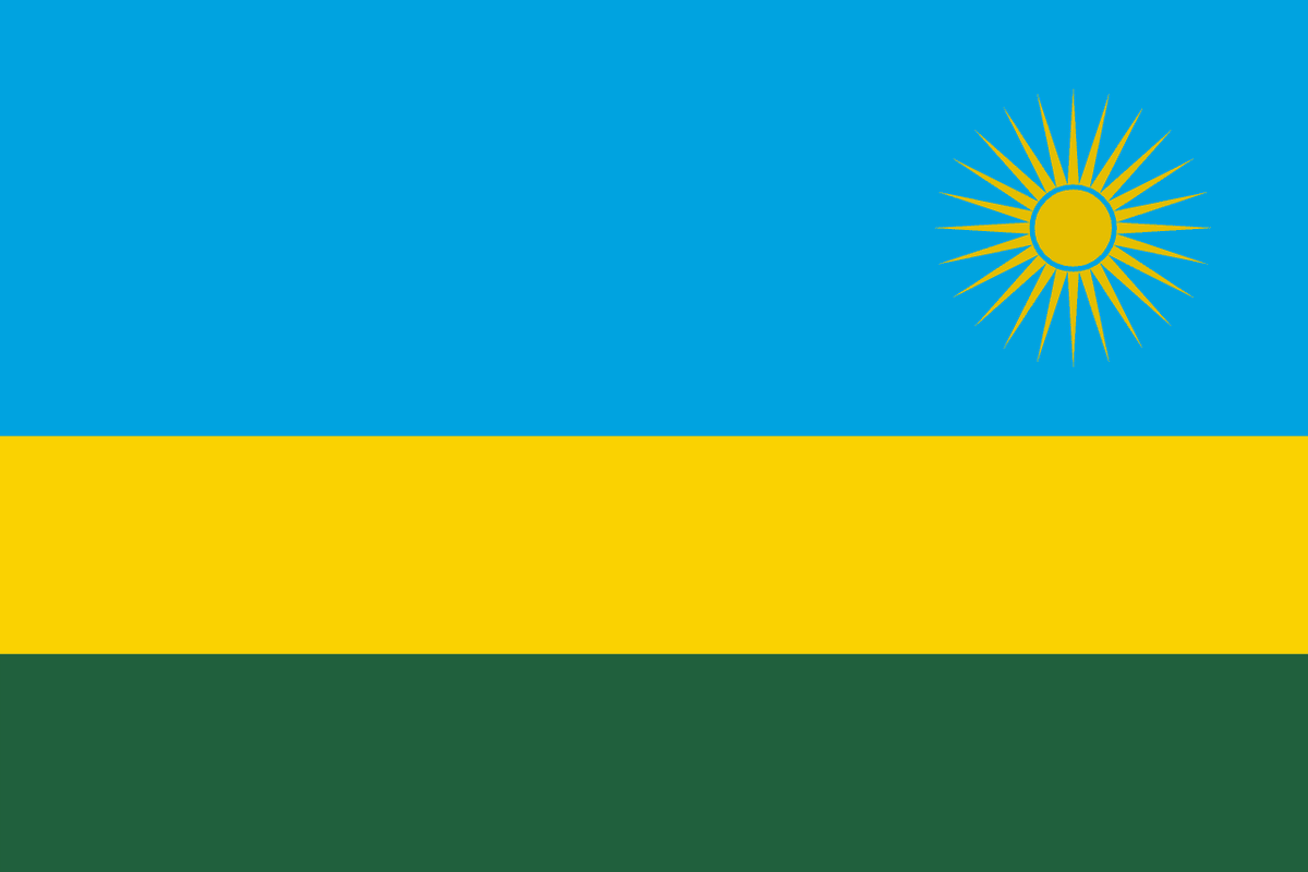 Rwanda flag side patch for hats