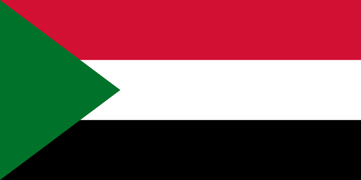Sudan flag side patch for hats