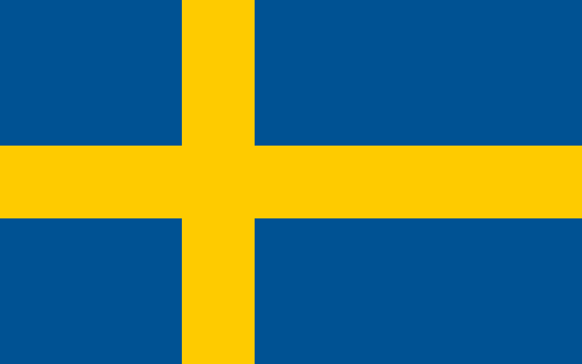 Sweden flag side patch for hats