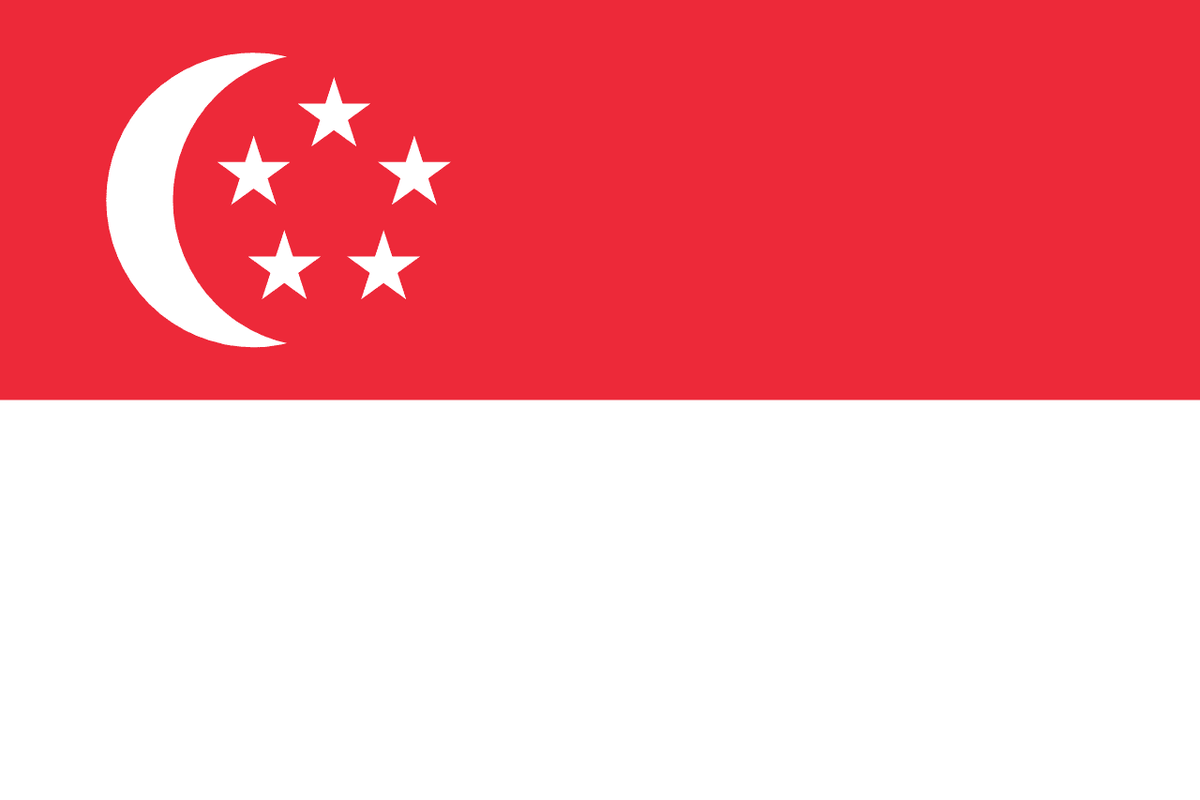 Singapore flag side patch for hats