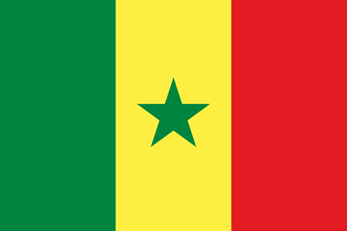 Senegal flag side patch for hats