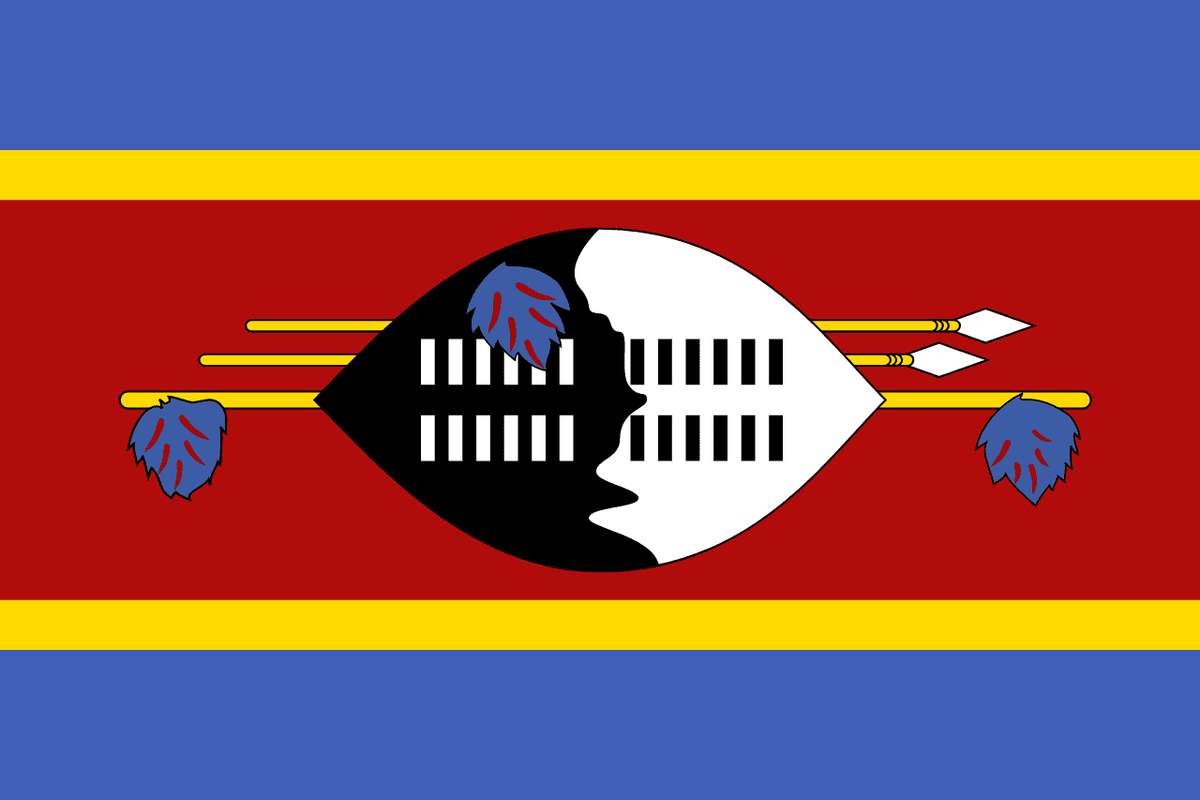 Eswatini flag side patch for hats