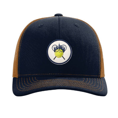 US Open Tennis patch hat — Navy/Caramel
