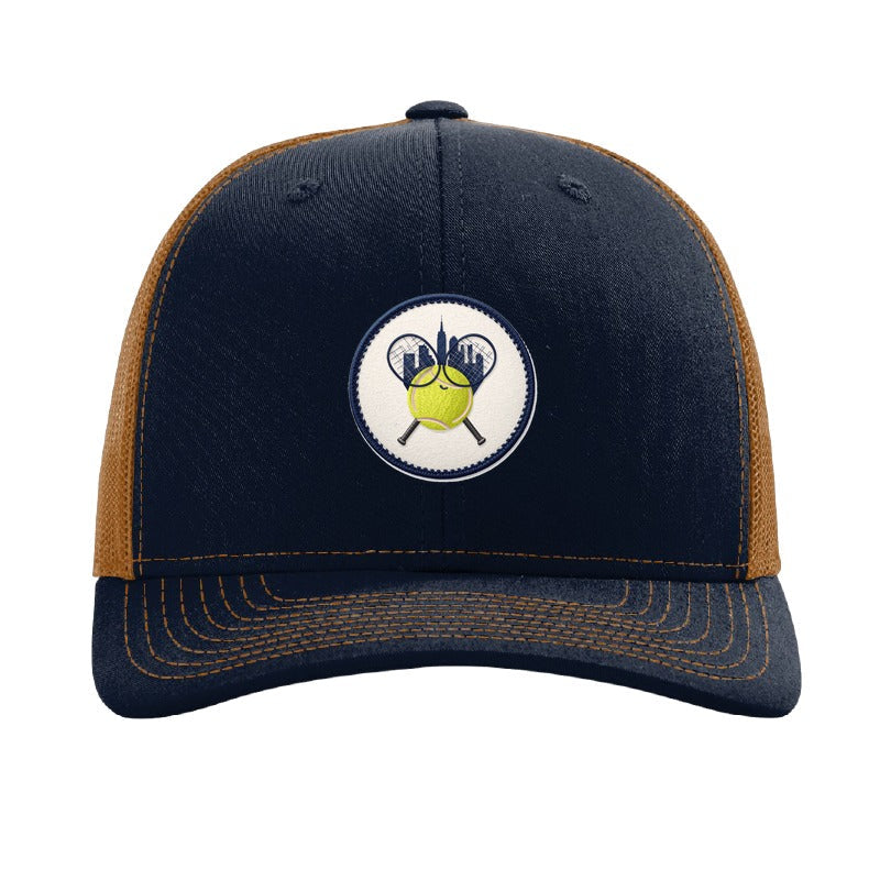 US Open Tennis patch hat — Navy/Caramel