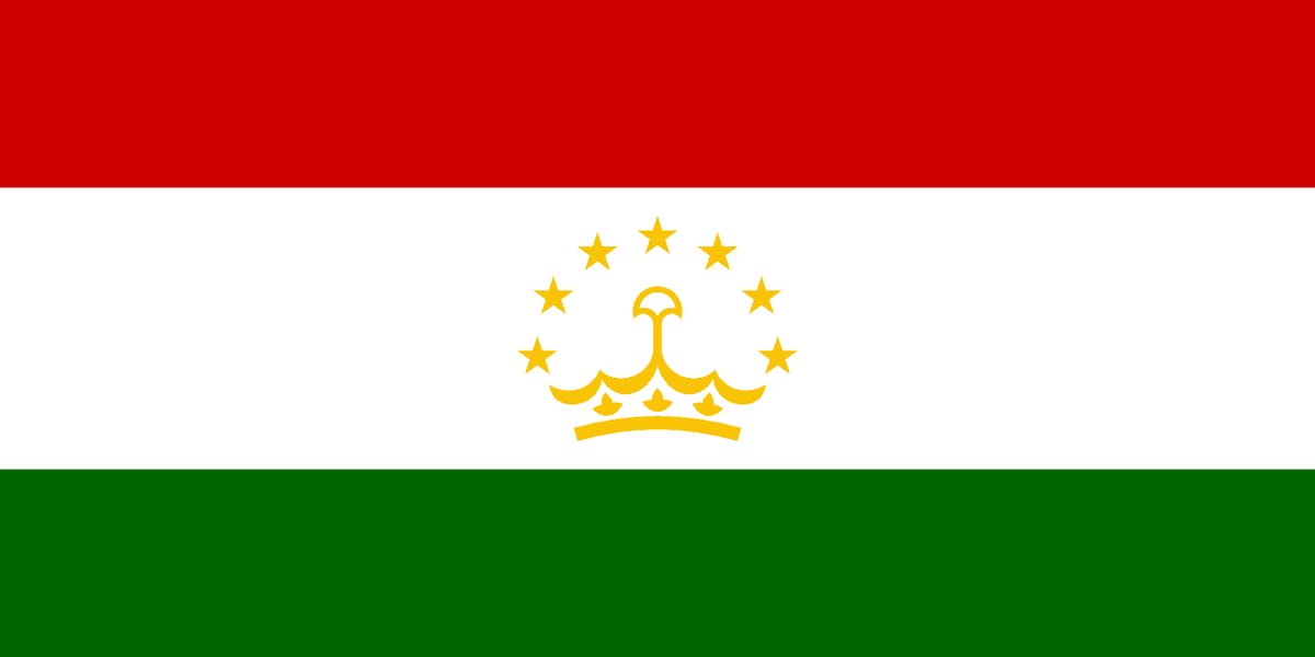 Tajikistan flag side patch for hats