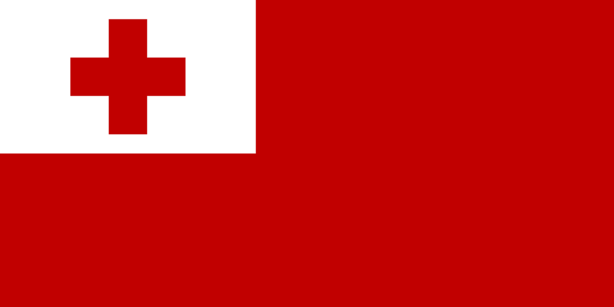 Tonga flag side patch for hats
