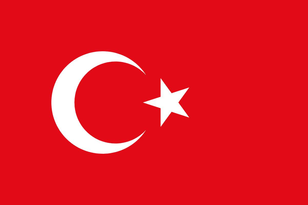 Turkey flag side patch for hats