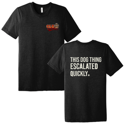 CLE Unleashed + This Dog Thing Escalated Quickly Short Sleeve T-Shirt - BELLA+CANVAS 3413 Unisex Triblend Tee