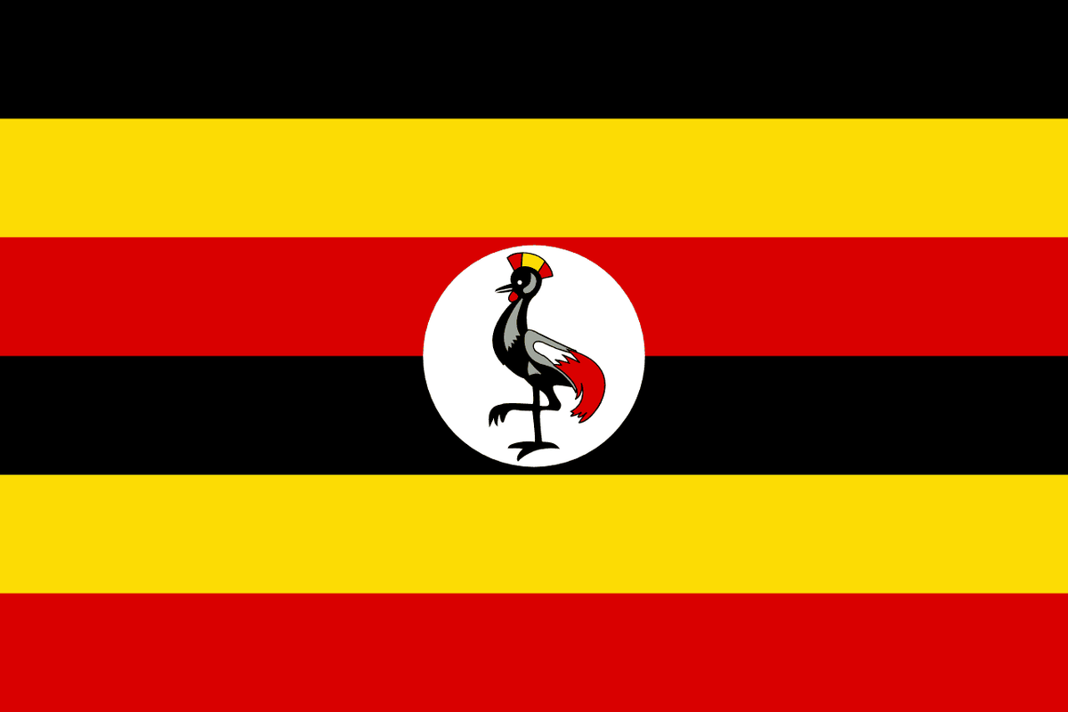 Uganda flag side patch for hats