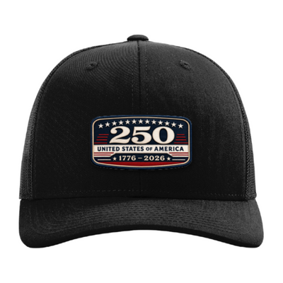 USA 250th Anniversary Trucker Hat – United States 1776–2026 Patriotic Patch Hat