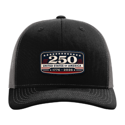 USA 250th Anniversary Trucker Hat – United States 1776–2026 Patriotic Patch Hat