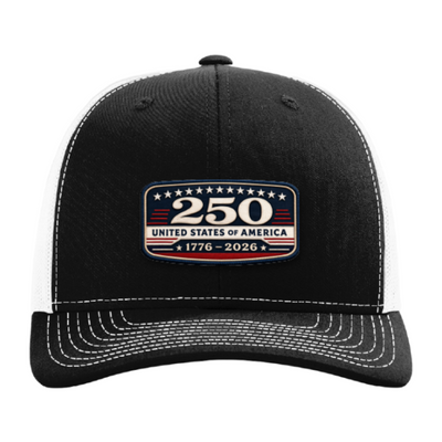 USA 250th Anniversary Trucker Hat – United States 1776–2026 Patriotic Patch Hat