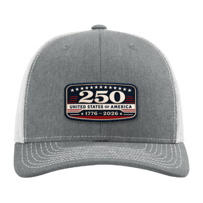 USA 250th Anniversary Trucker Hat – United States 1776–2026 Patriotic Patch Hat
