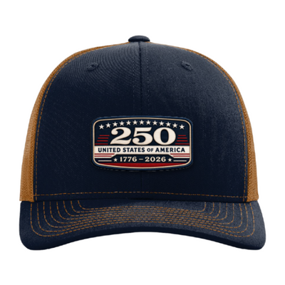 USA 250th Anniversary Trucker Hat – United States 1776–2026 Patriotic Patch Hat