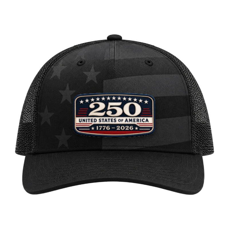 USA 250th Anniversary Trucker Hat – United States 1776–2026 Patriotic Patch Hat