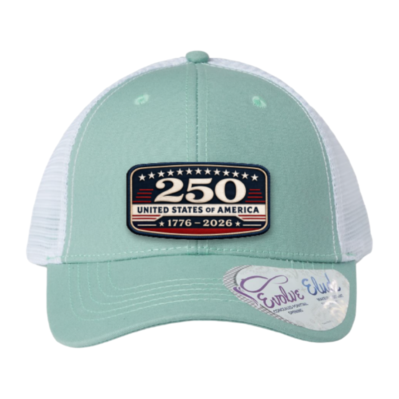 USA 250th Anniversary Trucker Hat – United States 1776–2026 Patriotic Patch Hat