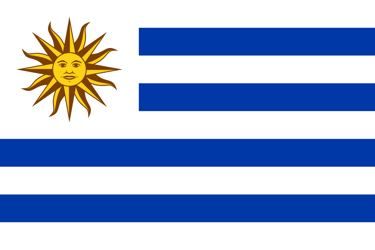 Uruguay flag side patch for hats