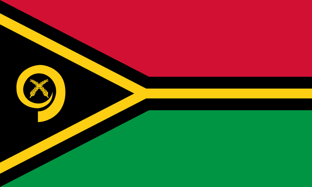 Vanuatu flag side patch for hats