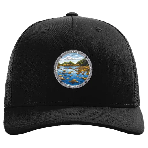 Acadia National Park Patch Hat — Maine, Est. 1919 — patch hat by The Hat Factory Xpress