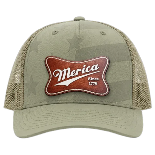 Merica Since 1776 Trucker Hat — patch hat by The Hat Factory Xpress