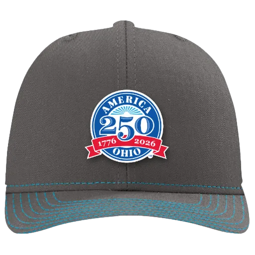 Officially Licensed America 250-Ohio Celebration Trucker Hat — patch hat by The Hat Factory Xpress