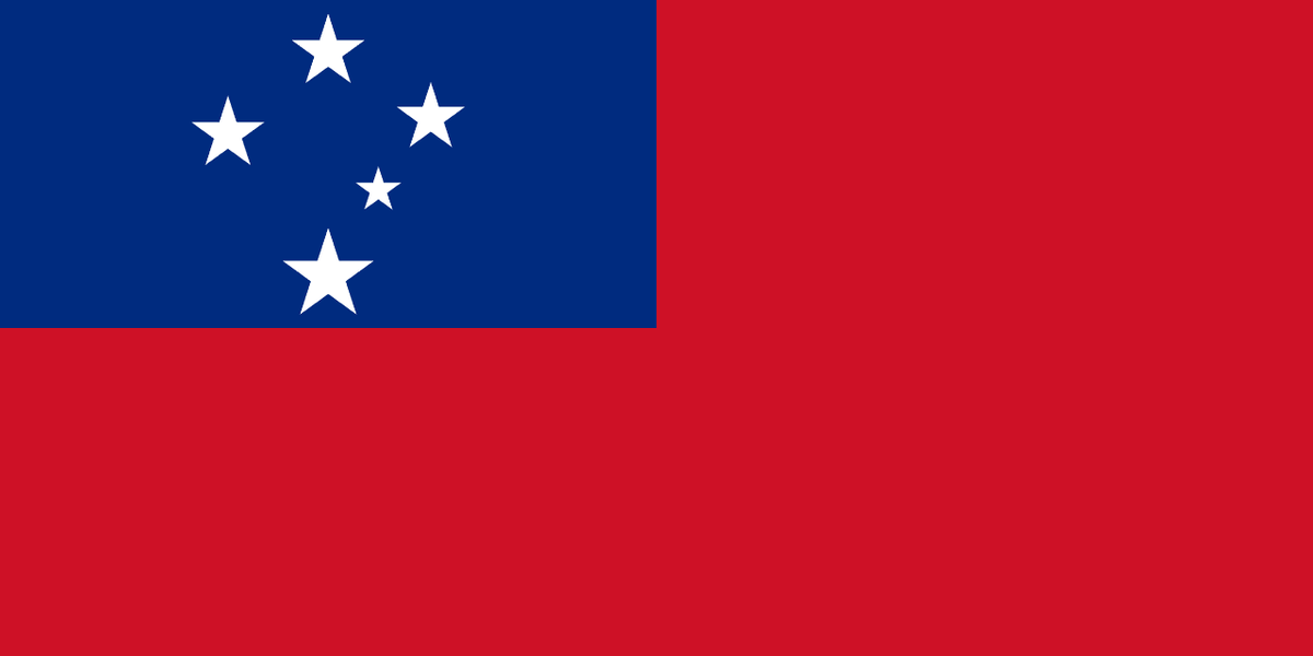 Samoa flag side patch for hats