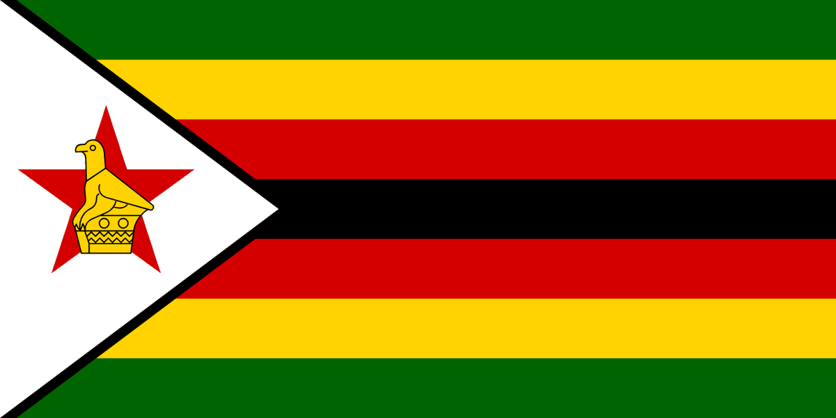 Zimbabwe flag side patch for hats